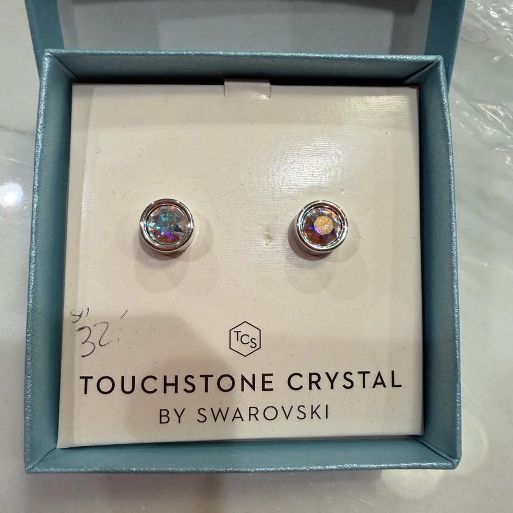 Touchstone Crystal Iridescent Stud Earrings